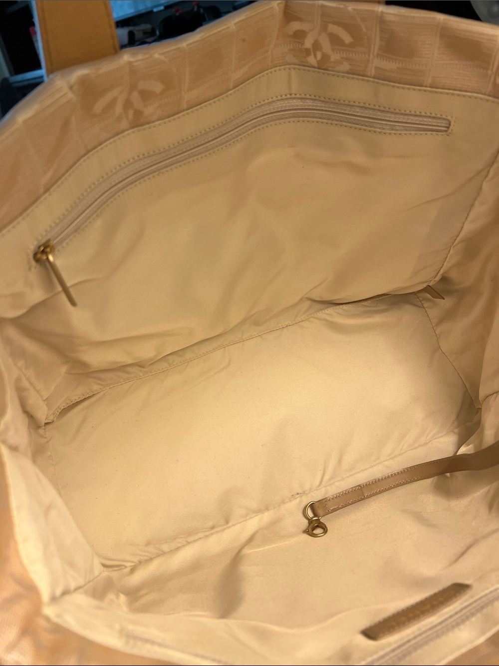 Authentic Chanel Beige/blush Canvas Tote Bag - Picture 10 of 17